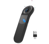 ZOZVO Souris Air rechargeable pour PC/iOS/Android avec pavé tactile sans fil PPT présentateur avec Bluetooth 2.4G, fonctionne avec PowerPoint/Keynote/TikTok/Camera/Kindle App (Noir)