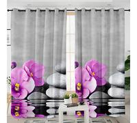 zpangg Rideau Salon Jardin Zen 2 Panneaux pour Fenêtre Motif Bébé Isolation Thermique Chambre Salon Fenêtre Rideaux 220×215Cm