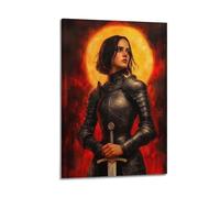 ZPAOWUFB Poster décoratif sur toile Jeanne d'Arc - Femme de chambre à coucher d'Orléans avec épée - 30 x 45 cm