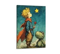 ZPAOWUFB Poster décoratif sur toile « The Little Prince and Dinosaur Friend » - Impression d'art moderne pour chambre à coucher - 20 x 30 cm