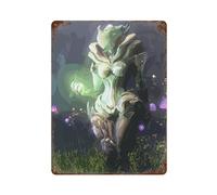 ZPAOWUFB Saryn Warframe dans un champ herbeux Décoration murale Art Métal Poster Moderne Bar Décorations 40 x 30 cm