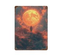 ZPAOWUFB Stairway to The MoonWall Decor Art Metal Tin Poster Modern Bar Decorations40 x 30 cm