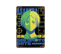 ZPAUEHFB Shin Asakura Sakamoto Days AssassiWall Decor Art Metal Tin Poster Modern Bar Decorations30 x 20 cm