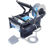 ZPBLWT Applicateur d'étiquettes, Semi-Automatique pour Bouteilles Rondes, Machine à Emballer pour Imprimante d'étiquettes pour Bouteilles en Plastique en Verre