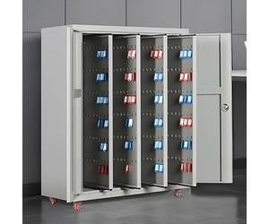 ZPBLWT Armoire à clés de Grande Capacité, Armoire à Clés en Acier Robuste pour Immobilier et Gestion Immobilière Comprend des Crochets de Verrouillage et des Étiquettes, Argenté