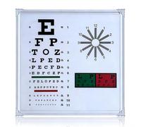 ZPBLWT Tableau D'acuité Visuelle 60 x 60 cm, LED Tableau d'acuité Visuelle en Forme de e pour Les Examens de La Vue en Cabinet Médical L'école Domicile et comme Décoration Murale