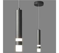ZPBSJ Lampe Suspendue Moderne Hauteur Réglable LED Noir Mini Lampe Suspendue Cuisine île Chambre Chevet Petit Lustre (1-Paquet)