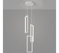 ZPBSJ Moderne Dimmbar Cuisine Pendelleuchte Lumière LED Blancr Pendulum 3 Anneau Rectangulaire Pendant für Esszimmer Chambre Salon Couloir