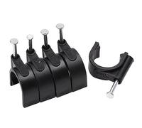 ZPECIAL Lot de 100 clous ronds noirs de 4 à 25 mm, attaches coaxiales, assortiment de supports de câbles pour la gestion de câbles à la maison et au bureau (16 mm)