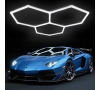 zpehyrin Lampes LED Hexagonales pour Garage, Lampes Connectables Étanches À Haute Luminosité 6500k, Éclairage De Plafond Économe en Énergie pour sous-Sol, Atelier De Detailing Automobile