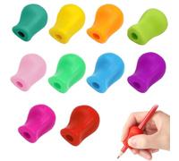Zpeiran Poignées de Crayon Ergonomiques,10 Pièces Grips en Silicone pour Apprentissage de l'Écriture,Guide Doigts pour Améliorer la Posture,Aide à l'Écriture pour École Maternelle