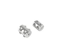 Zpengtai Attaches pour CâBles MéTalliques 1 à 2 Pinces Rondes Robustes de 3 à 8 mm for câble métallique, Pince de Suspension à Double Pivot avec boulons hexagonaux Clip(3mm 2pcs)