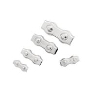 Zpengtai Attaches pour CâBles MéTalliques 5 pièces 2mm 3mm 4mm 5mm 6mm Pince 304 câble en Acier Inoxydable Double poignée Serre-câble étrier Clip(6mm 2pcs)