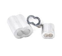 Zpengtai Attaches pour CâBles MéTalliques Clip de Fixation de câble en Acier M1 - M12 Clip de Fixation en Forme de 8 Pinces à viroles en Aluminium à Double Trou Boucle de sertissage Clip(M10 (2pcs))