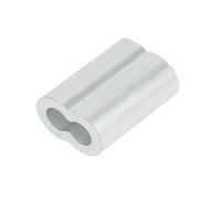 Zpengtai Attaches pour CâBles MéTalliques Pince De Fixation De Câble en Fil d'acier Pinces À Viroles en Aluminium À Double Trou en Forme De 8 Pinces Clip(M1 100pcs)