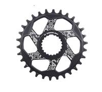 Zpengtai Couronnes Cyclisme 1X12 Vitesse Rond Ovale Plateau pédalier VTT vélo Verrouillage Central 30T 32T 34T 36T VTT(38T,Black Round)