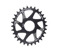 Zpengtai Couronnes Cyclisme 1X12 Vitesse Rond Ovale Plateau pédalier VTT vélo Verrouillage Central 30T 32T 34T 36T VTT(36T,Black Oval)