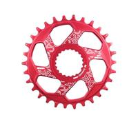 Zpengtai Couronnes Cyclisme 1X12 Vitesse Rond Ovale Plateau pédalier VTT vélo Verrouillage Central 30T 32T 34T 36T VTT(30T,Red Round)