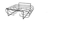 ZPFDSG Grilles de Cuisson Support antiadhésif for Barbecue, Support for Steaks, Poulet, bœuf, côtes, Noir, for fumoir à gaz, Outils de Barbecue(Steak Rack)