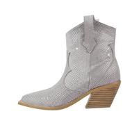 ZPFDSG Santiag Femme Bottines à talons épais for femmes, confortables, tendance, grande taille, style cowgirl western(Color4,14)