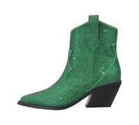 ZPFDSG Santiag Femme Bottines à talons épais for femmes, confortables, tendance, grande taille, style cowgirl western(Color5,14)