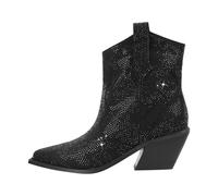 ZPFDSG Santiag Femme Bottines à talons épais for femmes, confortables, tendance, grande taille, style cowgirl western(Color2,14)