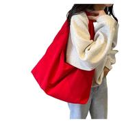 ZPFDSG Tote Bag Femme Sac à bandoulière décontracté multi-poches, polyvalent, sac main de voyage, couleur unie, polyester, grande capacité(Wine Red)