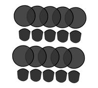 ZPGVWXKO 10 éventails Pliables en Forme de Disque Volant, à Monter Soi-même, 25 Cm, Portables, Parfaits pour Les Festivals D'été, Noir