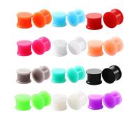 ZPGVWXKO 12 Paires D'écarteurs évasés En Silicone pour étirement Des Oreilles, Multicolore 2