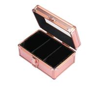 ZPGVWXKO Boîte de Rangement pour Montres, étui pour Homme, Support Rose avec Vitrine en Verre, Boîte de Présentation, 3 emplacements