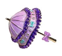 ZPGVWXKO Boîte Décorative émaillée, Parapluie émaillé, Boîte à Bijoux, écrin à Bijoux, Boîte de Rangement pour Colliers, Organiseur, Violet B
