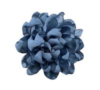 ZPGVWXKO Broche Grande Fleur Ornée d'un Camélia en Satin, épingle de Revers Artisanale pour Mariage et Fête, Bleu foncé
