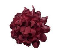 ZPGVWXKO Broche Grande Fleur Ornée d'un Camélia en Satin, épingle de Revers Artisanale pour Mariage et Fête, Rouge foncé