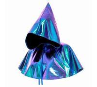 ZPGVWXKO Cape Capuche Métallisé | Fermure par Cordon, Léger, Déguis, pr Spectacles, Cosplay, Adultes, Bleu