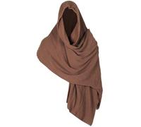 ZPGVWXKO Cape Écharpe Capuche Châle Cape Drapeau Cloak Léger Respirant en Coton Drapé Créatif Facile à Fixer avec Épingles Aspect Ancien Adaptée au Théâtre, Marron, Marron Foncé