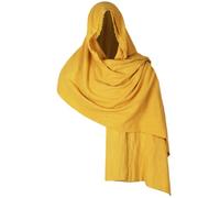ZPGVWXKO Cape Écharpe Capuche Châle Cape Drapeau Cloak Léger Respirant en Coton Drapé Créatif Facile à Fixer avec Épingles Aspect Ancien Adaptée au Théâtre, Jaune, color to 9