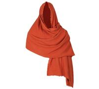 ZPGVWXKO Cape Écharpe Capuche Châle Cape Drapeau Cloak Léger Respirant en Coton Drapé Créatif Facile à Fixer avec Épingles Aspect Ancien Adaptée au Théâtre, Orange, Rouge Orangé