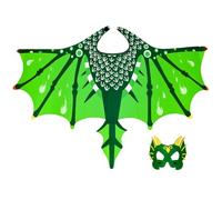 ZPGVWXKO Cape Masque | Festif, Cape Dragon, Confortable, pr Fêtes D'anniverire, Vert