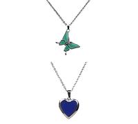 ZPGVWXKO Collier Pendentif de Connexion, Papillon et Coeur