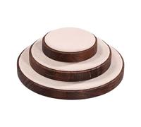 ZPGVWXKO Ensemble de 3 Présentoirs à Bijoux pour Femmes, en Bois de Noyer, Organisateur de Table pour Boutiques, Rond
