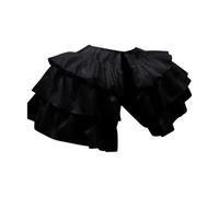 ZPGVWXKO Jupon à Crinoline Double Face pour Femme, Style Cage à Cerceaux, Idéal pour Un Costume de Bal Rococo, Noir