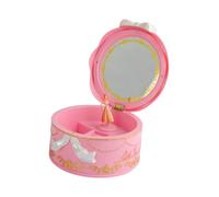 ZPGVWXKO Organisateur de Bijoux Rotatif, Boîte à Musique Danseuse de Ballet, Vitrine Suspendue, Décoration Intérieure avec Miroir Multifonctionnel pour Coiffeu