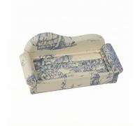 ZPGVWXKO Organiteur Bijx Canapé En Tissu Lin Rembé Présentoir à Bijx En Forme Canapé Élégant pr Commode, Bleu