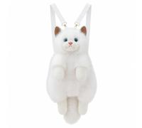 ZPGVWXKO Peluche Chat Poupée Sac à Peluche Doudou, color to 2, Blanc Sans Nœud Papillon, 50cm