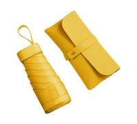 ZPGVWXKO Voyagez avec Parapluie Imperméable de Poche - Léger, Compact, Portable, Manuel, Imperméable et Résistant Aux Intempéries pour Vos Activités de, Jaune