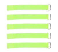 ZPLKKYGR Bandes élastiques de Course à 3 Pattes, 5 pièces, Bandes de Course de Couleur vive pour Enfants et Adultes, fête d'anniversaire, Carnaval, journée sur Le Terrain en Plein air (Vert Fluo)