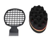 ZPLKKYGR Ensemble peigne et brosse à cheveux pour coiffer, outil démêlant doux, éponge douce et design en plastique, taille portable pour tous les types de cheveux, comprend un
