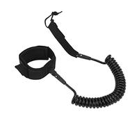 ZPLKKYGR Laisse de Surf en TPU Noir Haute élasticité, réglable et enroulée, pour Planches à pagaie et longboards (8 Pieds)
