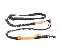 ZPLKKYGR Laisse élastique Robuste pour Chiens de Grande Taille, 2 poignées rembourrées, Boucle en Alliage à 360 degrés, Absorbant Les Chocs, Sangle réfléchissante réglable pour (Orange)