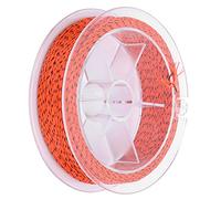ZPLKKYGR Ligne de préparation en Polyester Non ciré pour pêche à la Mouche, 30lb, 50m, Remplissage de Tasse, énorme Ligne de, pièces de pêche (Orange Noir)